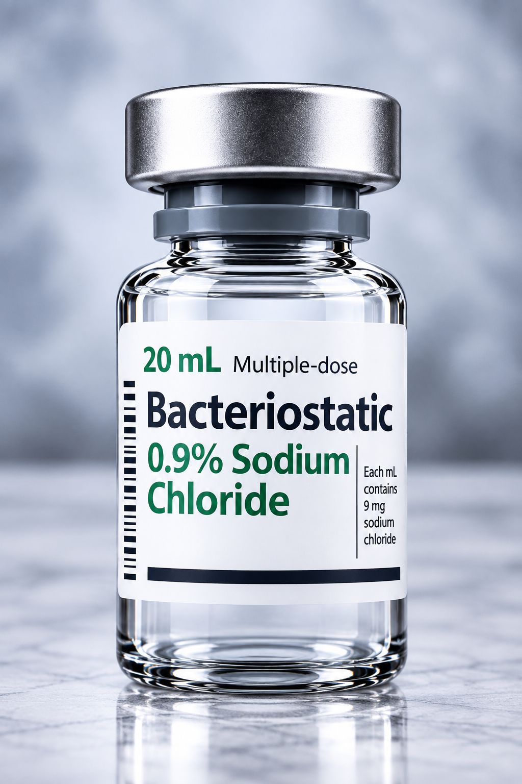 Bacteriostatic 0.9% Sodium Chloride Injection, USP | 20 mL Multi-Dose Vial